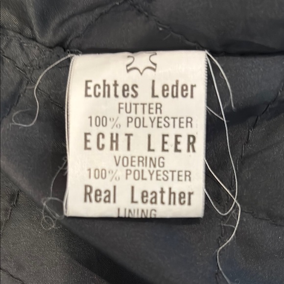 Classic Black Leather Motorcycle Jacket with Asymmetrical Zipper - Picture 2 of 3